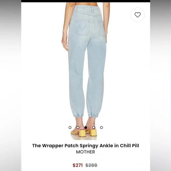 Mother Wrapper Patch Springy Ankle Jeans